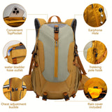UtiaMiaoGonGo Hiking Backpack 40L, Camping Backpackwith Rain Cover, Waterproof Large Outdoor Sport Travel Daypack for Men Women, Yellow
