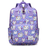VASCHY Toddler Kids Backpack, Little Girls Lightweight Cute Top Handle Preschool Backpack Tablet Bag for Daycare Kindergarten Cats