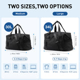 BAGSMART Gym Bag for Women, Carry on Weekender Overnight Bag, Travel Duffel Bags with Trolley Sleeve, Personal Item Travel Bag Tote Bag Workout Dance Bag(Black,Medium)