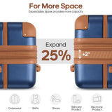 Mosslly Luggage Sets 3 Piece, Expandable 100% PC Hardshell Suitcase with Spinner Wheels, 20in Suitcase Set with TSA Lock for Women, Carry On Luggage with Travel Backpack