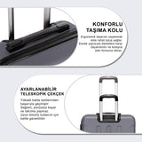 ANTHONY JACKSON 3 Piece ABS Luggage Set – Lightweight Suitcases with Spinner Wheels – 3 Different Sizes – TSA Lock – Hard Shell Travel Luggage for Men & Women