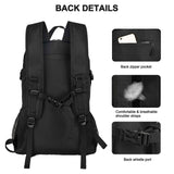 45L Hiking Backpack with Rain Cover, Lightweight Foldable Camping Backpack for Trekking, Water-Resistant Daypack with Hiking Pole & Mat Carrying System,Black