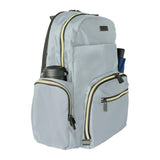 Kenneth Cole REACTION Madison Square Lightweight Hardside Chevron Expandable Spinner Luggage, Slate, 2-Piece (20" Carry On + Sophie Backpack)