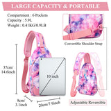 VASCHY Sling Bag for Women, One Strap Over the Shoulder Crossbody Small Backpack Chest Bag for Hiking/Travel/Outdoor Galaxy