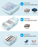 BAGSMART Keep Shape Packing Cubes for Travel, 6 Set Travel Cubes for Packing, Lightweight Suitcase Organizer Bags Set for Travel Essentials Sky Blue