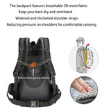 Newsty 35L Hiking Backpack, Camping Backpack for Adventures, Black