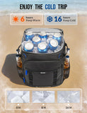 Celvetch Backpack Cooler Insulated Leak Proof 36/40 Cans Large Capacity Soft Insulated Cooler Bag Lightweight Lunch Backpack for Men Women Work Travel Beach Camping Picnic Hiking - Black