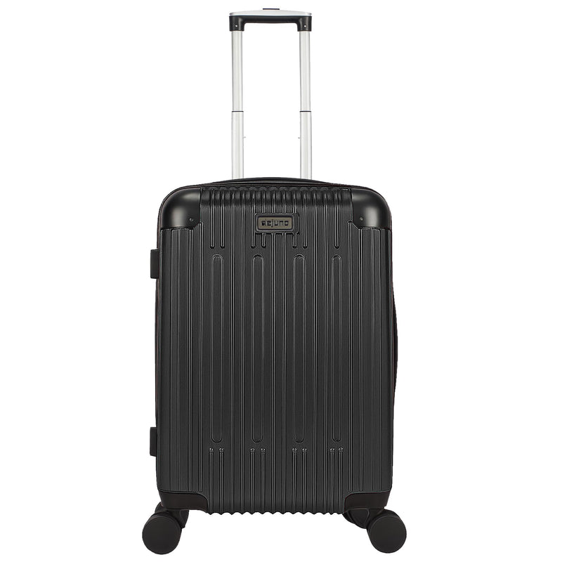 World Traveler Dejuno Cornwall Lightweight Hardside Spinner Luggage, Black, Carry-On