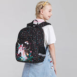 abshoo Cute Unicorn School Backpack For Girls Elementary Kindergarten Kids School Bag (Unicorn Black)