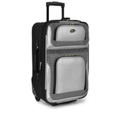 U.S. Traveler New Yorker Lightweight Expandable Rolling Luggage, Charcoal, 4-Piece Set