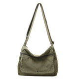 PRAGARI Canvas Messenger Bag for Women Hobo Crossbody Shoulder Bag Vintage Satchel Tote Handbag with Multiple Pockets