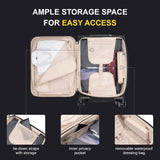 LEVEL8 Carry On Luggage with Compartment, 20 Inch Softside Expandable Travel Rolling Suitcase with 15.6" Laptop Backpack