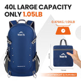 Venture Pal 40L Lightweight Packable Travel Hiking Backpack Daypack