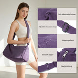 Canvas Messenger Bag for Women Men Vintage Satchel Bag Aesthetic Crossbody Shoulder Bag Casual Sling Bag (A-Purple)