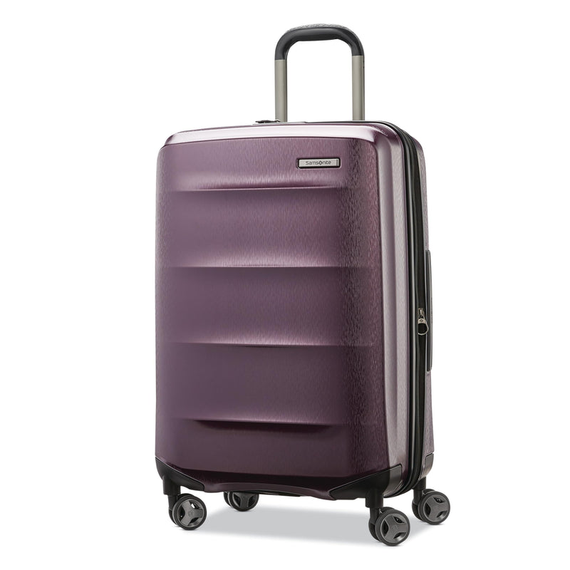 Samsonite Octiv Lightweight Hardshell 24-Inch Medium Checked Luggage- Durable Impact Resistant, 360° Aero Trac Spinner Wheels, Adjustable Telescopic Handle, Expandable, TSA Approved Lock - Purple