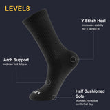 LEVEL8 Zipperless Carry On Luggage with Mens Work Crew Socks