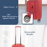 FUL Tommy Bahama 22.5 Inches Rolling Carry On, Hard-Sided Suitcases with Spinner Wheels, Coral