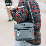 RTIC 8 Can Everyday Cooler, Soft Sided Portable Insulated Cooling for Lunch, Beach, Drink, Beverage, Travel, Camping, Picnic, for Men and Women, Smoke
