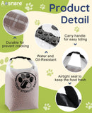 Aosnare Pet Food Storage Bag for Travel - Transparent Leak-Proof Dog Food Container with Roll-Top Closure, Keeps Kibble Fresh for Camping Trip, Dog Boarding, Weekend Getaways (14 Cups)