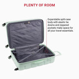 SwissGear 7366 Signature Hardside Expandable Luggage with Spinner Wheels, TSA Lock, Clearly Aqua, Checked-Large 27-Inch