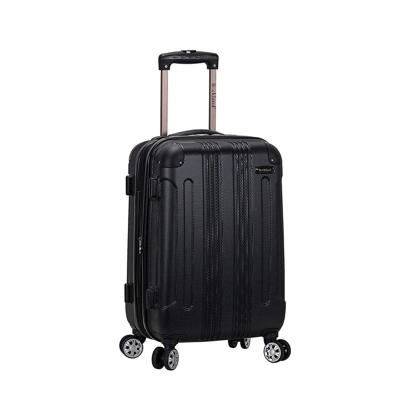 Rockland London Hardside Spinner Wheel Luggage, Black, Carry-On 20-Inch