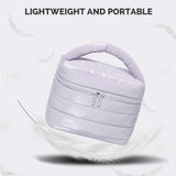 Prite Makeup Bag for Women Cute Cosmetic Bag Girls Portable Waterproof Toiletry Bag Travel Make Up Organizer Bag with Handle (Violet)