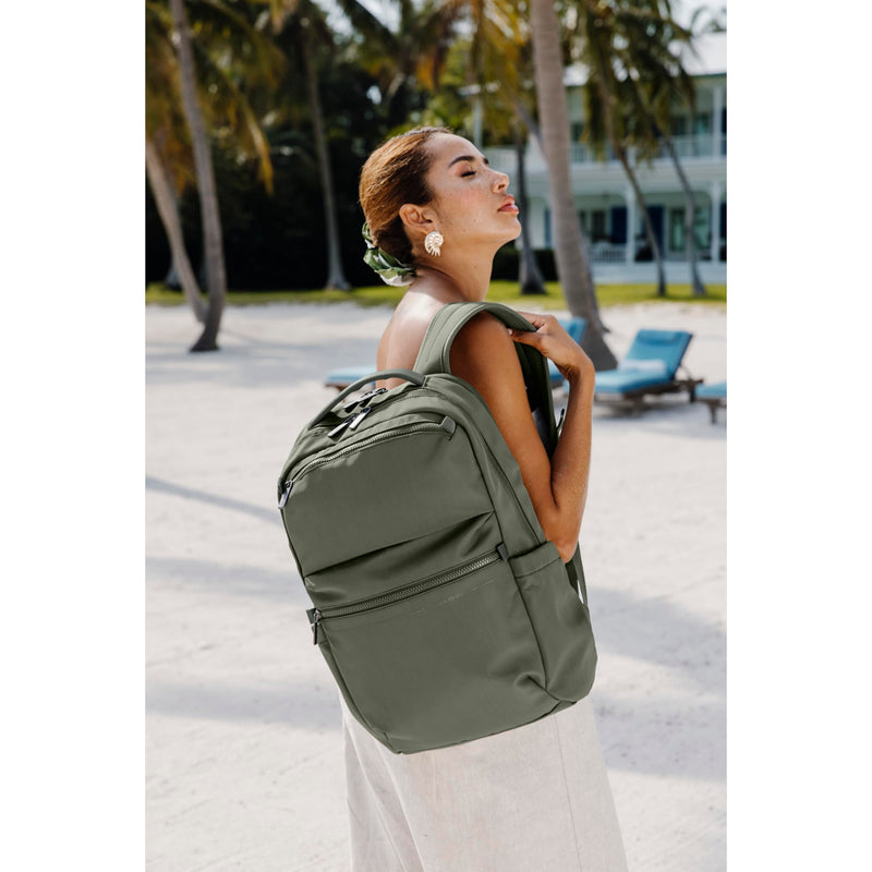 Samsonite Better Than Basic Backpack - Dedicated Laptop Compartment, Quick Stash Front Pockets and Lightweight Breathable Airmesh - Olive
