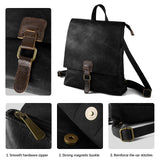 Women's Fashion Backpack Purse Multipurpose Design Convertible Satchel Handbags Shoulder Bag Travel bag (Black)