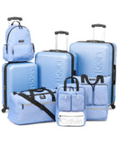 Calvin Klein Women's Hard Side Upright Luggage Spinner Light Weight Suitcase, Forever Blue, Large