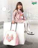 Toddler Luggage for Girls w Dinosaur Toys, Kids Rolling Backpack Girls, Toddler Suitcase, Gifts for 3 4 5 6 Year Old