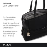 Tumi Womens Cam Large Tote Black/Gunmetal One Size