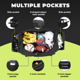 100L Sports Duffle Bag – 32" Large Gear Bag for Men & Youth, Baseball, Soccer & Track Equipment, Heavy Duty Travel Weekender & Flight Duffel with Large Side Pockets (Black)