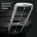Samsonite Freeform Hardside Carry-On Luggage with Spinner Wheels - Hardshell Suitcase - TSA, Airline-Approved - Expandable Hard Shell, Smooth Rolling Wheels for Lightweight Travel - White/Grey
