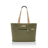 Briggs & Riley Traveler Tote Bag for Women & Men - Nylon Tote Bag for Weekend Travel & Work, Carry On Handbag, Smooth Zipper Closure, Leather Touchpoint - Baseline Collection, Olive