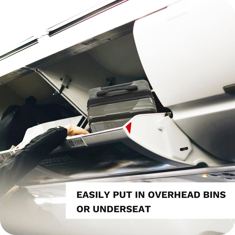 Lanuitjoy 20 inch Carry On Luggage Expandable Top Opening/Clamshell Opening, TSA Approved Carry On Luggage Hard Shell Suitcases, Lightweight Away Carry On Suitcases, Grey