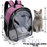 BAGLHER Cat Carrier Backpack Bubble - Fit Up to 18 Lbs - Airline-Approved Dog Backpack Carrier for Small Pets Puppies Dogs Bunny, Space Capsule Dog Carrier Backpack for Travel Outdoor Hiking, Pink