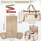 RAINSMORE Garment Bags for Travel Women Convertible Garment Duffle Bag for Hanging Clothes, Large Carry On Garment Bag with Shoe Bag & Wet Pocket, Foldable Dress Suit Business Travel Weekender Bags