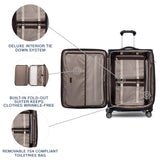 Travelpro Platinum Elite Softside Expandable Checked Luggage, 8 Wheel Spinner Suitcase, TSA Lock, Men and Women, True Navy Blue, Checked Medium 25-Inch