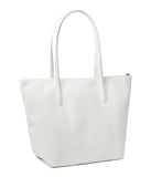 Lacoste Women's L.12.12 Small Concept Shopping Tote Bag, Clean White, One Size