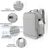 Sinaliy Travel Backpack, 40L 17 inch Laptop Travel Backpack Carry on Flight Approved, Personal Item Travel Bag, Waterproof Backpack for College, Business, Weekend, Work, Gray