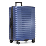 U.S. Traveler Boren Expandable Hardside Rugged Travel Luggage with 8 Spinner Wheels, Navy, Checked-Large 30-Inch
