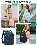VANKANY Laptop Backpack Women, School Backpack for Teen Girls Middle High School College Students, Teacher Work Bag Nursing Bookbag, Black