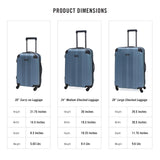 Kenneth Cole REACTION Out of Bounds Lightweight Hardshell 4-Wheel Spinner Luggage, Granite Blue, 24-Inch Checked