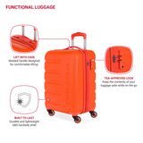 SwissGear 7366 Signature Hardside Expandable Luggage with Spinner Wheels, TSA Lock, Cup-Holder, Orange, Carry-On 19-Inch