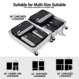 Hanke 7 Set Compression Packing Cubes for Travel, Expandable Large Packing Cubes for Suitcases and Backpack, Luggage Packing Organizer Bags with Double Zipper as Travel Essentials,Black