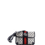 Gucci, Pre-Loved Ophidia Flap Belt Bag GG Coated Canvas with Leather, Blue