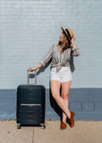 Samsonite Freeform 2-Piece Luggage Set - Carry-On & Large Checked Luggage with Dual Spinner Wheels - Durable Polypropylene Hardshell - TSA Lock, Airline-Approved - Expandable Hard Shell - Navy