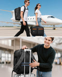 MATEIN Personal Item Travel Backpack 18x14x8 with Shoe Compartment Detachable, Expandable Underseat Backpack for Spirit Airlines Fit 17" Laptop, Airplane Approved Carry on Bag Luggage Mochila, Black