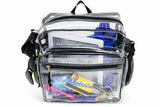 Eastsport Clear Bag for Stadium Approved Stadium Events 12×4×10 Clear Tote Lunch Bag with Reinforced Straps for Work and Sporting Events