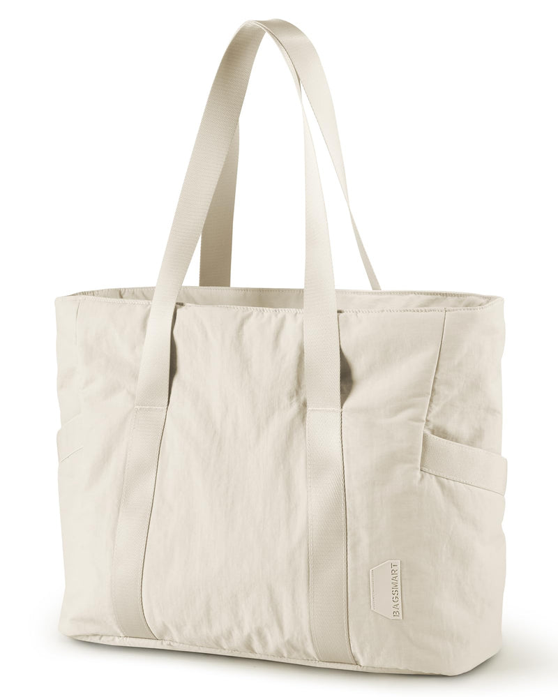 BAGSMART Tote Bag for Women, Tote Bag with Zipper Work Tote with Compartments Nurse Shoulder Hanbag for Travel, Gym